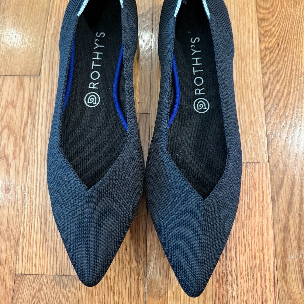 The Point II Flat in Black | Rothy's | Sz 11 US Women's EU44